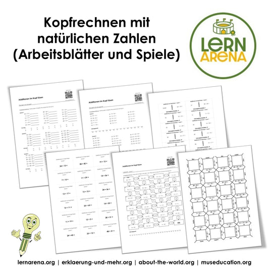 Kopfrechnen mit natürlichen Zahlen | Mega-Arbeitsheft (336 Seiten inkl. Lösungen) – Titelbild
