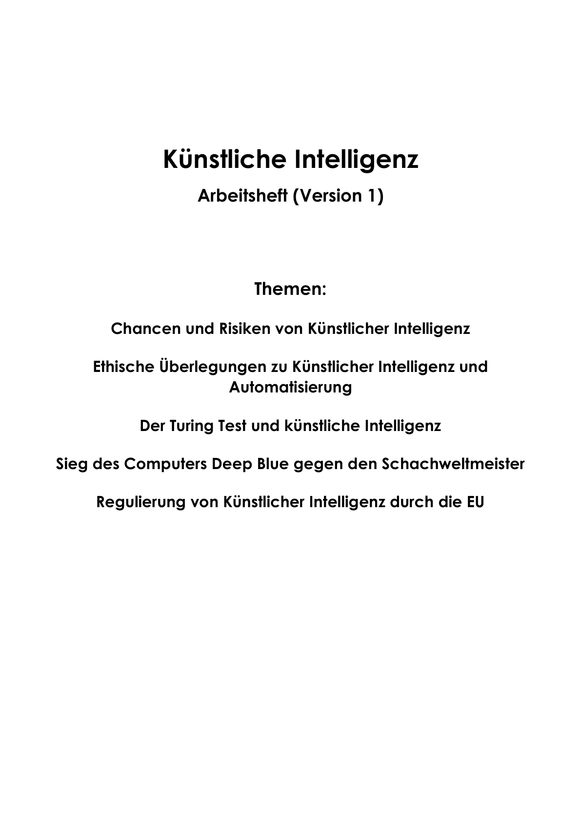  – Inhaltsverzeichnis