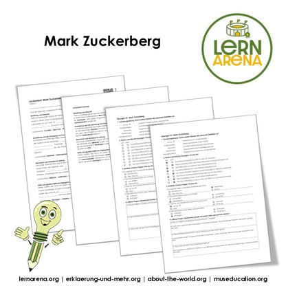 Mark Zuckerberg Arbeitsheft mit Lösungen | Digitale Grundbildung & Medienbildung | 10 Seiten PDF