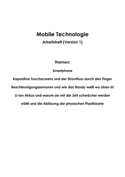  – Inhaltsverzeichnis