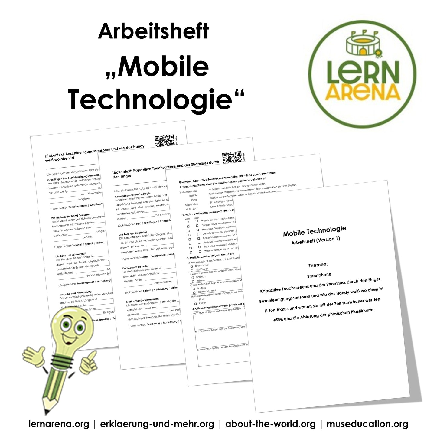 Mobile Technologie Arbeitsheft Level 2 (mittel) | 22 Seiten (11 Arbeitsheft + 11 Lösungen) | PDF