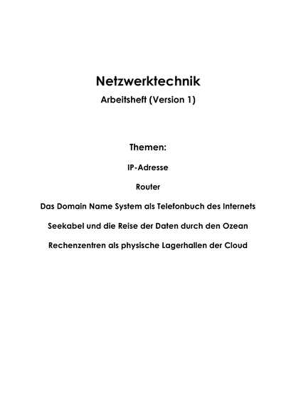 Netzwerktechnik Arbeitsheft Level 1 leicht | 11 Seiten | PDF