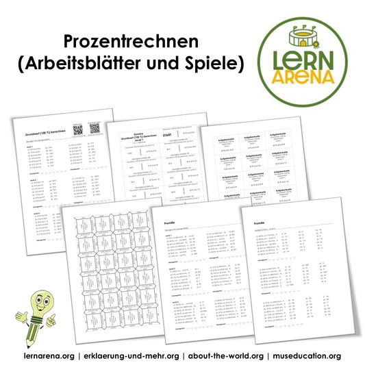 Prozentrechnen | Arbeitsheft (105 Seiten inkl. Lösungen) – Titelbild