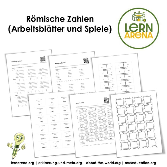 Römische Zahlen | Arbeitsheft (32 Seiten inkl. Lösungen) – Titelbild