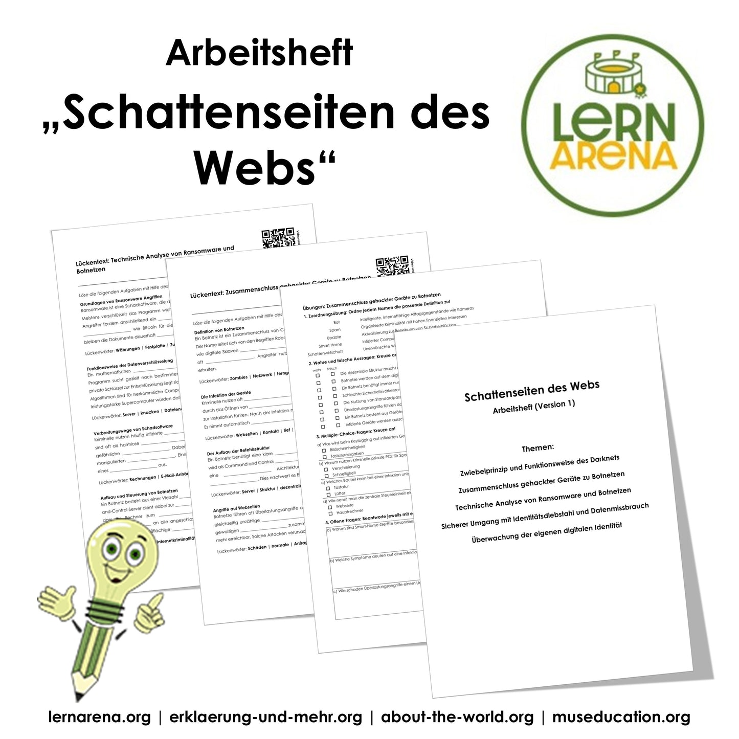 Schattenseiten des Webs Arbeitsheft Level 2 mittel | 11 Seiten | PDF