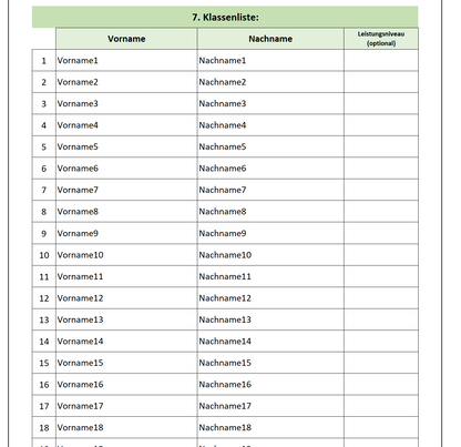 Digitale Notenverwaltung für Lehrkräfte mit Excel – Deutschland-Version