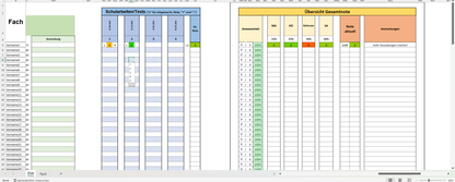Notenberechnung leicht gemacht Excel-Datei 5 Noten (Ö-Version)