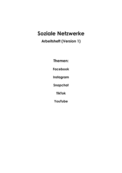 Digitale Gesellschaft Arbeitsheft Level 3 schwer | 22 Seiten | PDF