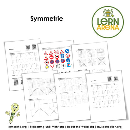 Symmetrie Arbeitsheft (inkl. Lösungen) | 9 Seiten – Titelbild