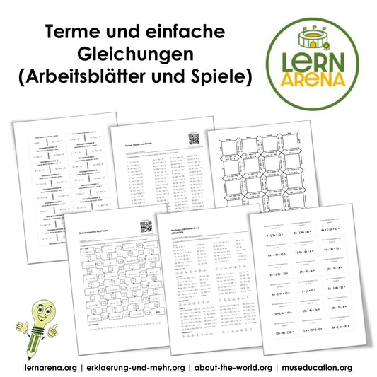 Terme & einfache Gleichungen | Arbeitsheft (161 Seiten inkl. Lösungen) – Titelbild