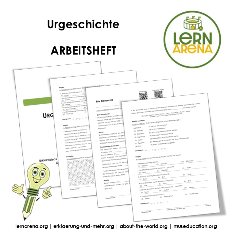 Urgeschichte – Steinzeit, Bronzezeit & Eisenzeit | 12-seitiges Arbeitsheft (PDF)
