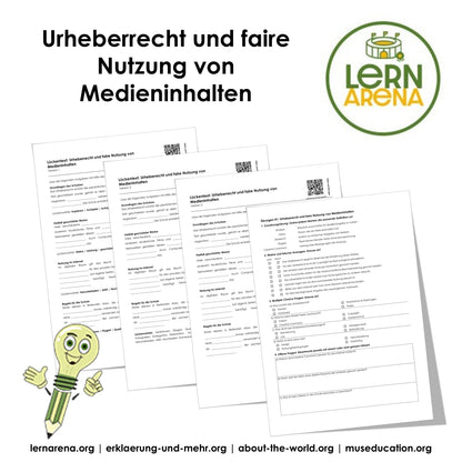 Urheberrecht und faire Nutzung von Medieninhalten Arbeitsheft (10 Seiten) | Videoarbeit + Übungen | inkl. Lösu