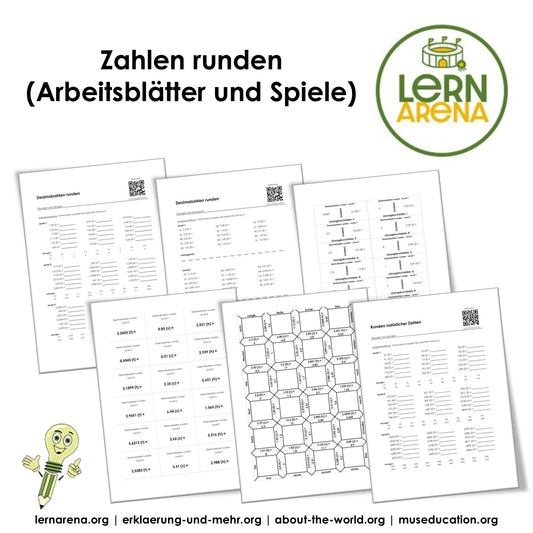 Zahlen runden (Dezimalzahlen) | Arbeitsheft (58 Seiten inkl. Lösungen) – Titelbild
