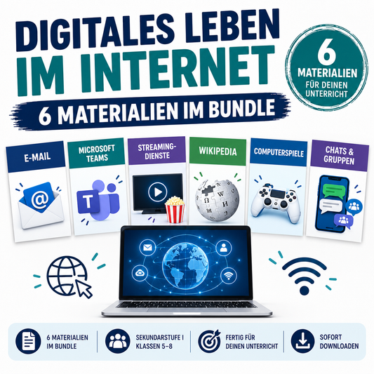 Digitales Leben im Internet – 6 Unterrichtsmaterialien im Bundle