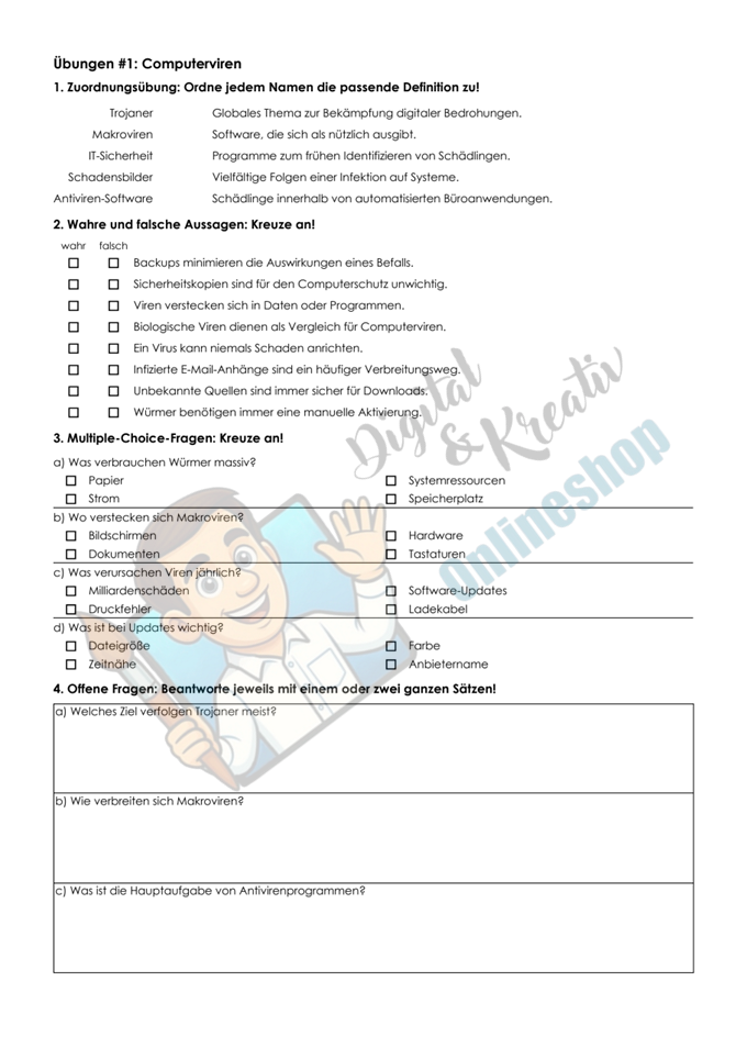 Datenschutz & Sicherheit – 6 Unterrichtsmaterialien im Bundle