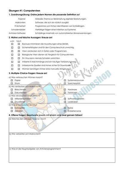 Datenschutz & Sicherheit – 6 Unterrichtsmaterialien im Bundle