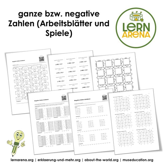 Ganze & negative Zahlen | Arbeitsheft (262 Seiten inkl. Lösungen) – Titelbild