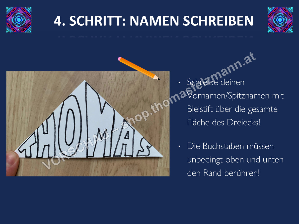 Mein Name als Kaleidoskop – Kunstprojekt zu Symmetrie & Schriftgestaltung | 16 Seiten PDF