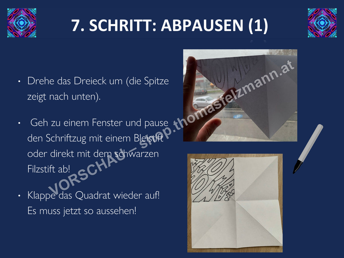 Mein Name als Kaleidoskop – Kunstprojekt zu Symmetrie & Schriftgestaltung | 16 Seiten PDF