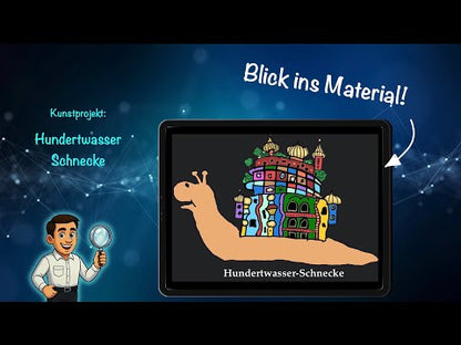 Hundertwasser Schnecke Kunstprojekt, 21 Folien + 1 Kopiervorlage)