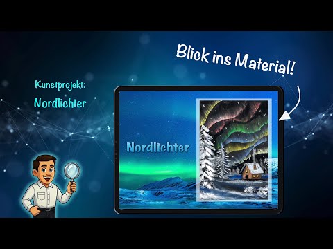 Blick ins Material - Nordlichter Kunstprojekt mit Pastellkreiden Vorschau Video
