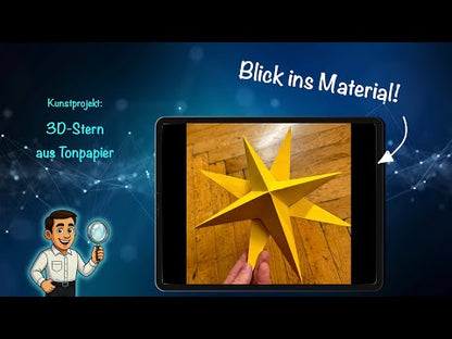 Kunstprojekt „3D-Stern aus Tonpapier“ – Schritt-für-Schritt-Anleitung für den Kunstunterricht (20 Seiten)